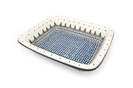 Rustic Pines Medium Rectangular Baker Polish Pottery