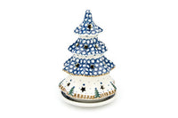 Rustic Pines Large Christmas Tree Luminary Polish Pottery