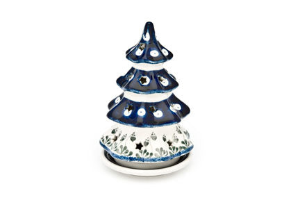 Alyce Small Christmas Tree Luminary Polish Pottery