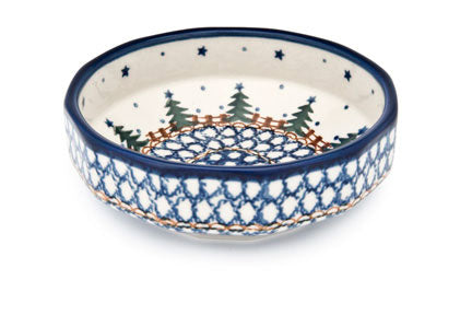 Rustic Pines Small Angular Bowl Polish Pottery