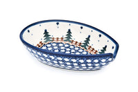 Rustic Pines Small Spoon Rest Polish Pottery