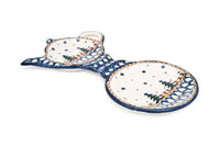Rustic Pines Tea Bag Holder & Saucer Polish Pottery