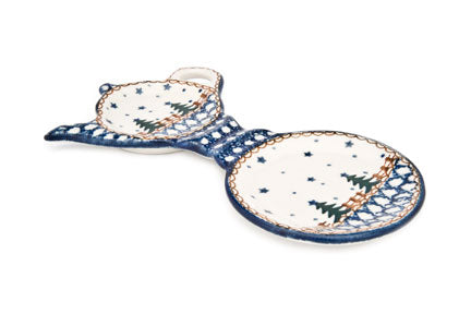 Rustic Pines Tea Bag Holder & Saucer Polish Pottery
