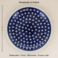 Stars Dinner Plate Polish Pottery