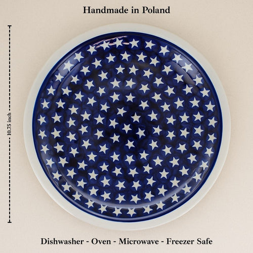 Stars Dinner Plate Polish Pottery