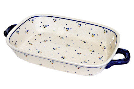 Country Meadow Large Baker with Handles Polish Pottery