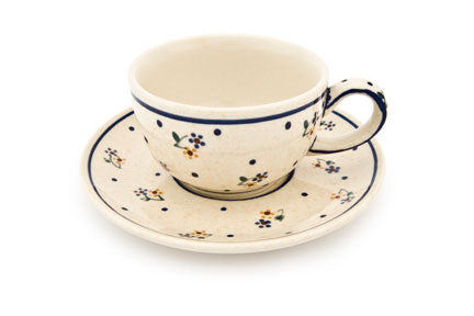 Country Meadow Cup & Saucer Polish Pottery