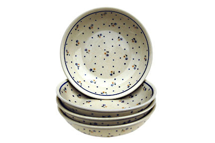 Country Meadow 4 Piece Large Salad Bowl Set Polish Pottery