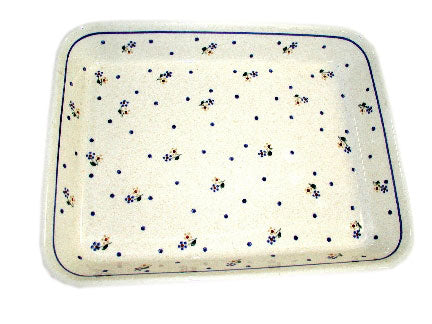 Country Meadow Medium Rectangular Baker Polish Pottery