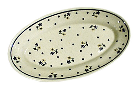 Country Meadow Small Oval Platter Polish Pottery
