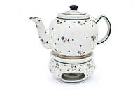 Country Meadow Teapot with Warmer Polish Pottery
