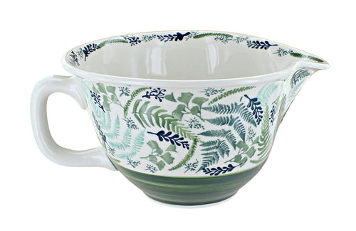Polish Pottery Floating Fern Batter Bowl