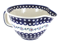 Polish Pottery Blue Violet Batter Bowl