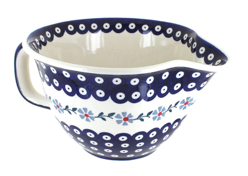 Polish Pottery Blue Violet Batter Bowl