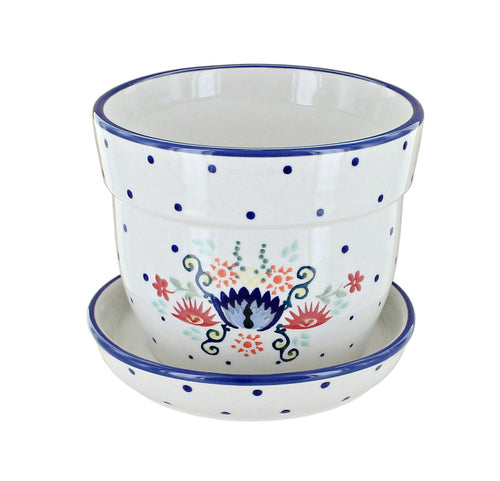 Desert Flower Medium Flower Pot Polish Pottery