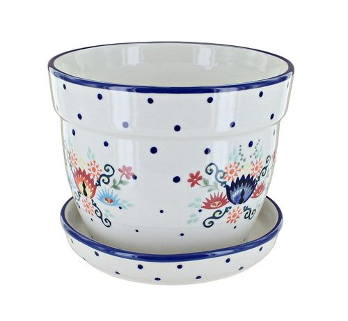 Polish Pottery Desert Flower Large Flower Pot