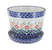 Polish Pottery Garden Bouquet Large Flower Pot