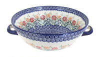 Polish Pottery Garden Bouquet Colander