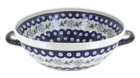 Polish Pottery Blue Violet Colander