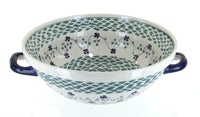 Polish Pottery Sage Floral Colander