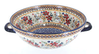 Polish Pottery Red Daisy Colander