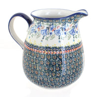 Polish Pottery Periwinkle Pitcher