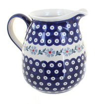 Polish Pottery Blue Violet Pitcher