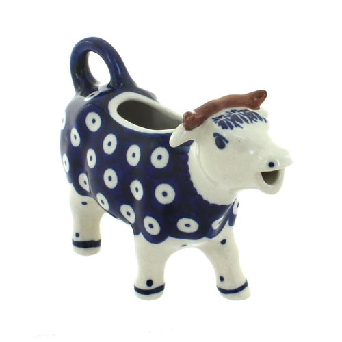 Polish Pottery Dots Cow Creamer
