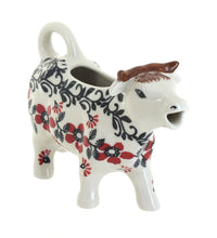 Polish Pottery Scarlett Ivy Cow Creamer