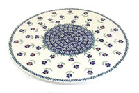 Polish Pottery Blue Daisy Round Cutting Board