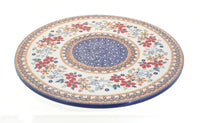 Polish Pottery Red Daisy Round Cutting Board