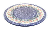 Polish Pottery Garden Bouquet Round Cutting Board