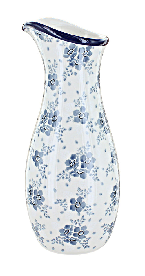 Polish Pottery Blue Fleur Water Carafe