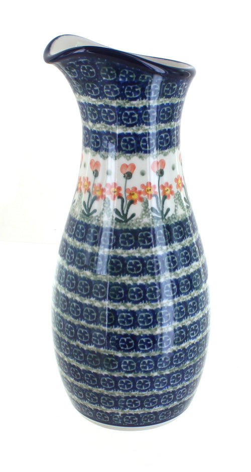 Polish Pottery Peach Posy Water Carafe