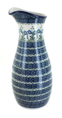Polish Pottery Blue Posy Water Carafe