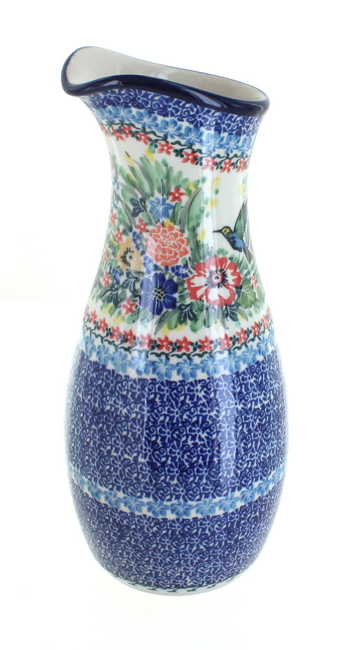 Polish Pottery Hummingbird Water Carafe