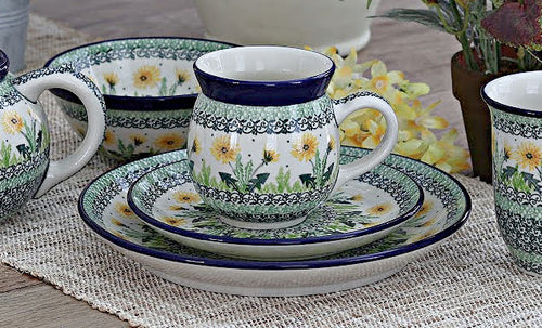 Dandelion 4 Piece Place Setting - Service for 1 Polish Pottery