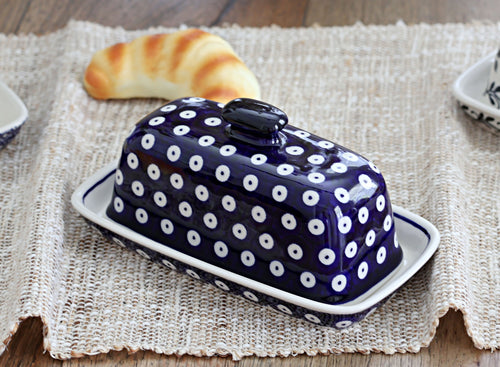 Dots Butter Dish Polish Pottery