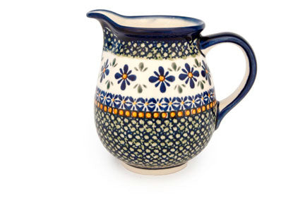 Mosaic Flower Small Pitcher Polish Pottery