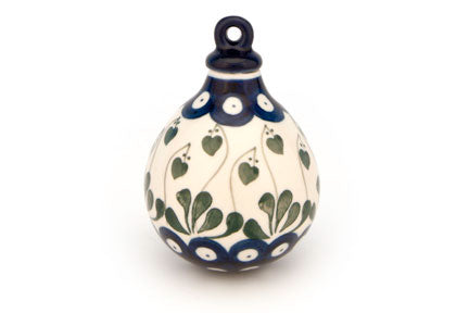 Alyce Teardrop Christmas Ornament Polish Pottery