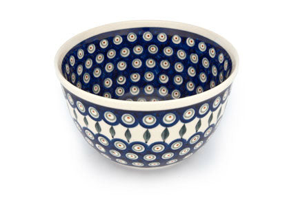 Peacock Medium Mixing Bowl Polish Pottery
