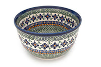 Mosaic Flower Medium Mixing Bowl Polish Pottery