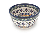 Mosaic Flower Small Mixing Bowl Polish Pottery