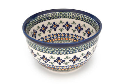 Mosaic Flower Small Mixing Bowl Polish Pottery