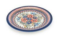 Floral Butterfly Small Dinner Plate Polish Pottery