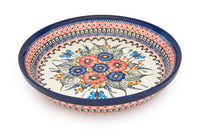 Floral Butterfly Pie Plate Polish Pottery