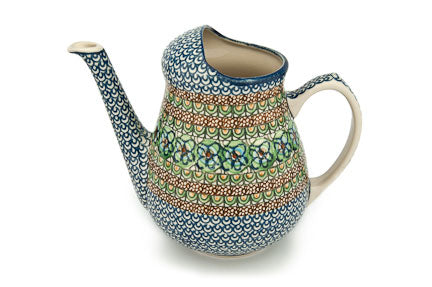 Mardi Gras Watering Can Polish Pottery