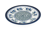 Blue Tulip Small Dinner Plate Polish Pottery