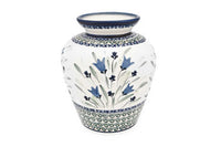 Blue Tulip Medium Vase Polish Pottery