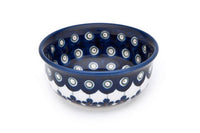 Flowering Peacock Small Bowl Polish Pottery